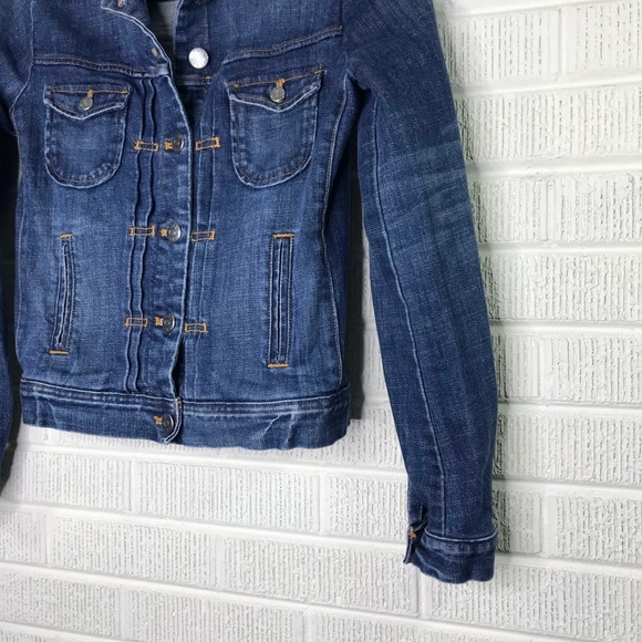 J. Crew Denim Jacket Jean Cotton Stretch Blue XXS - Picture 2 of 8